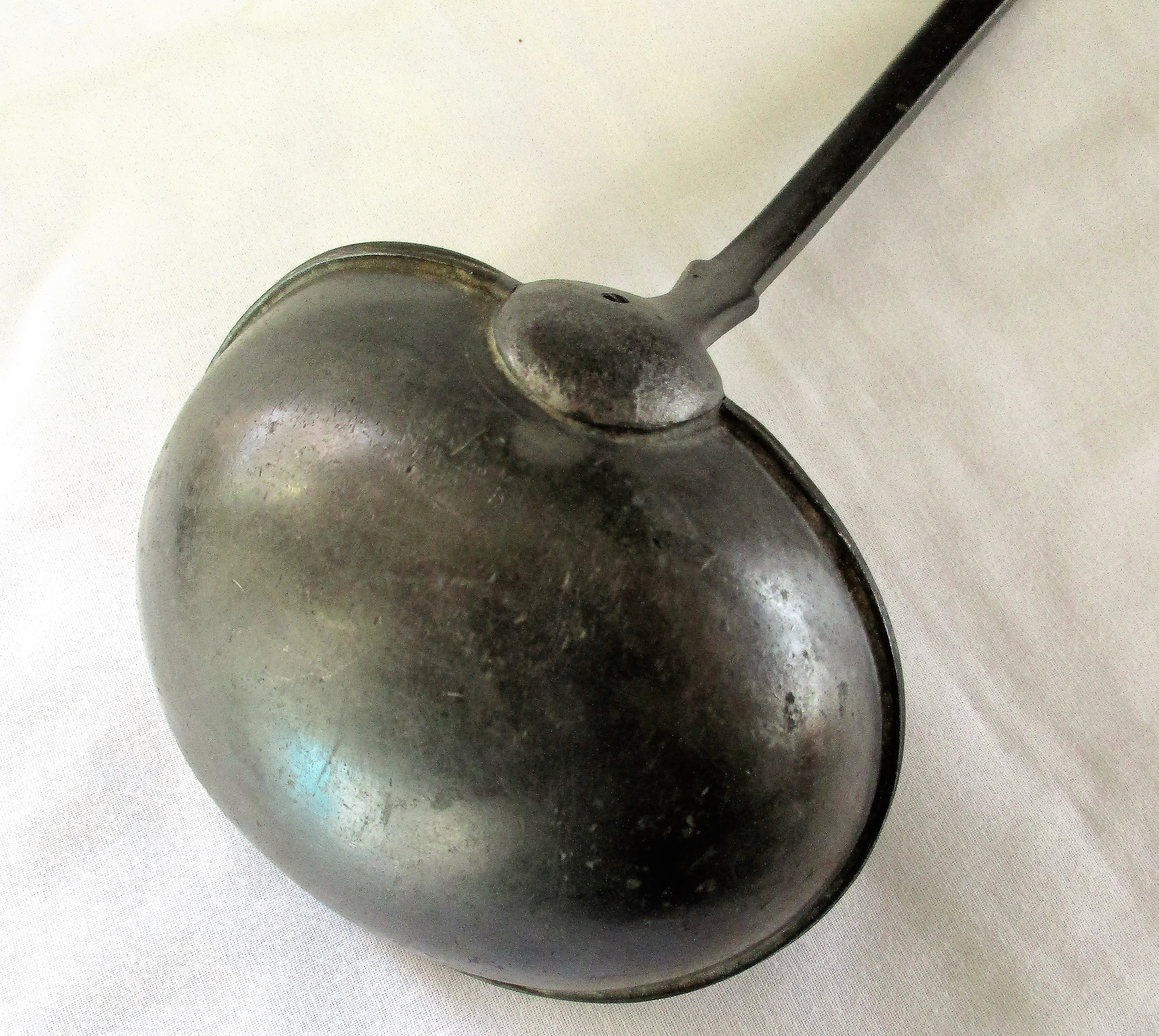 Antique English Georgian Pewter Ladle ~ Dixon & Son - Image 3
